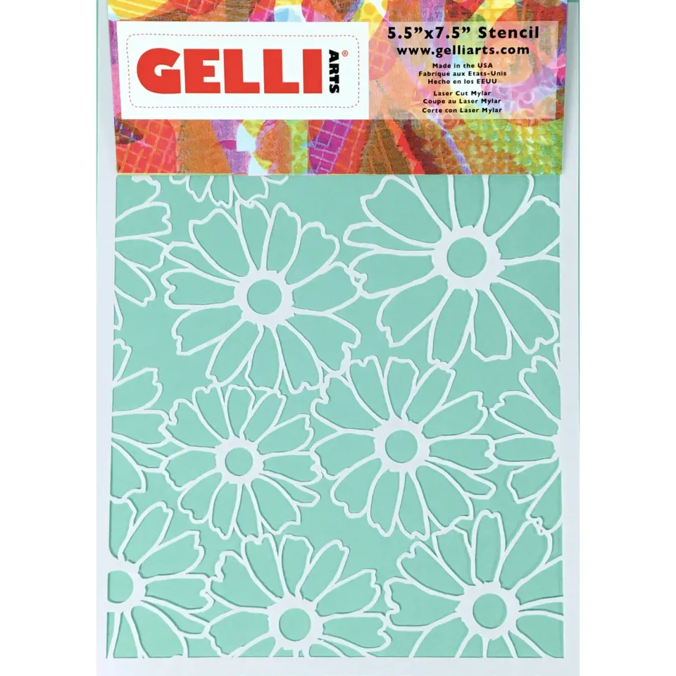 Gelli Arts Flower stencil floreale 14x19 cm giardino