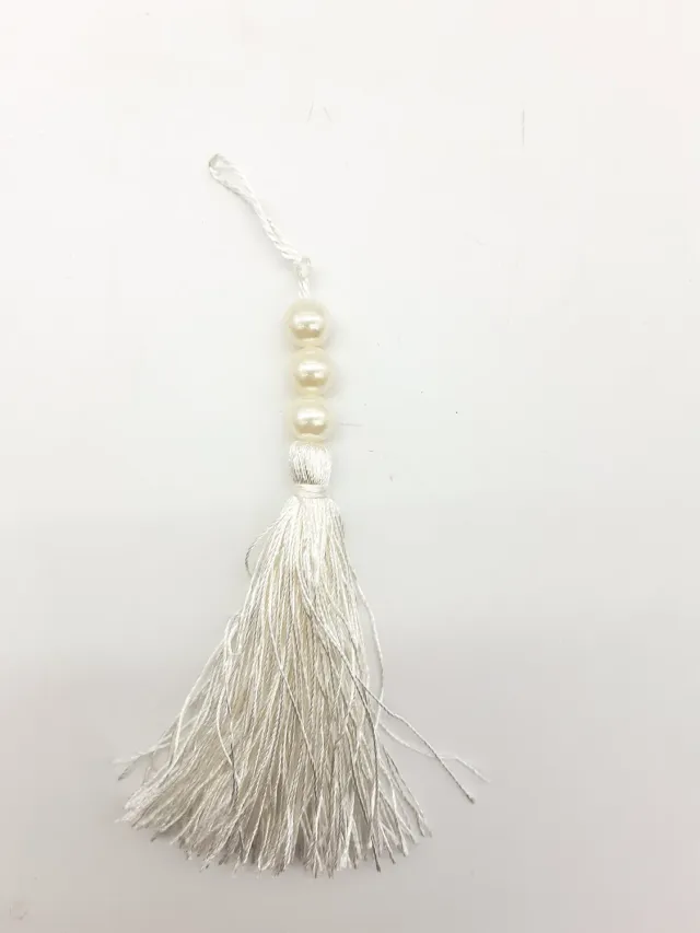 Deco Foam nappa bianca con perla 11cm