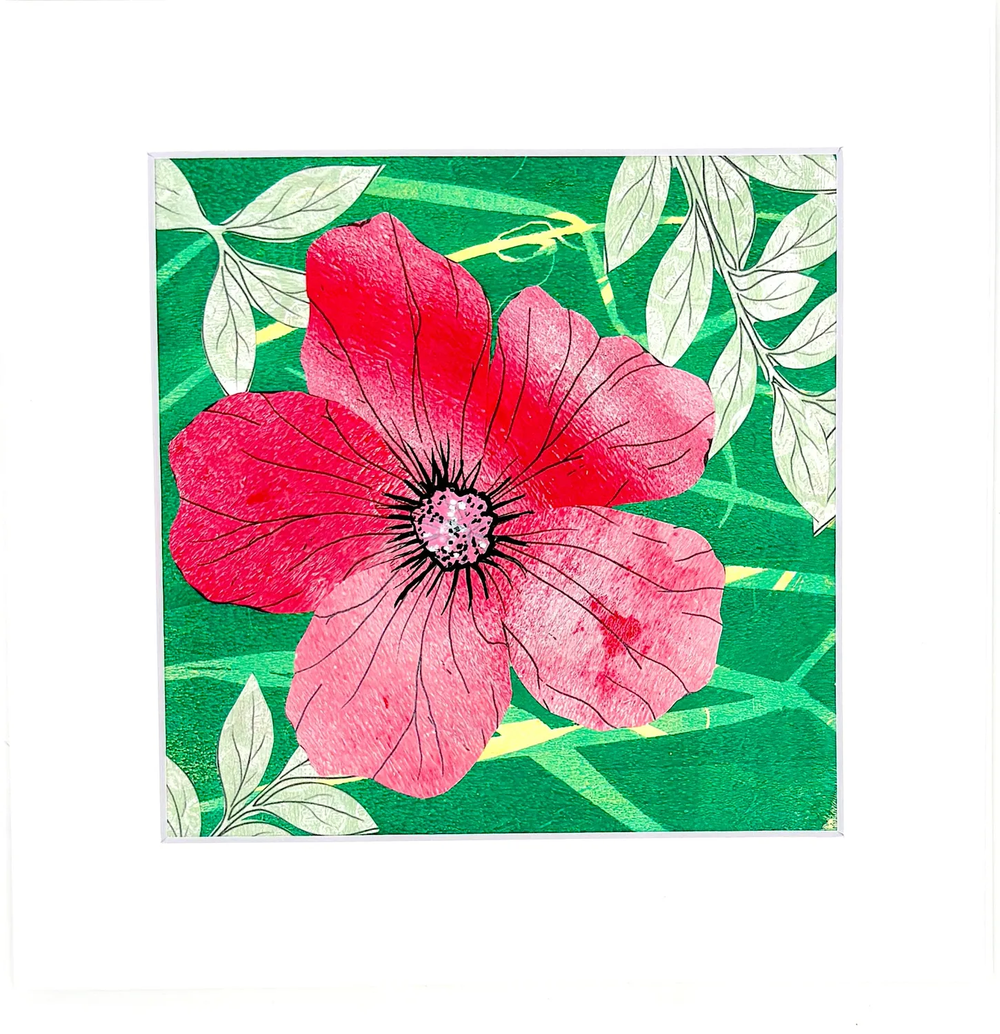 Gelli Arts Blush Bloom set collage floreale 15x15 cm