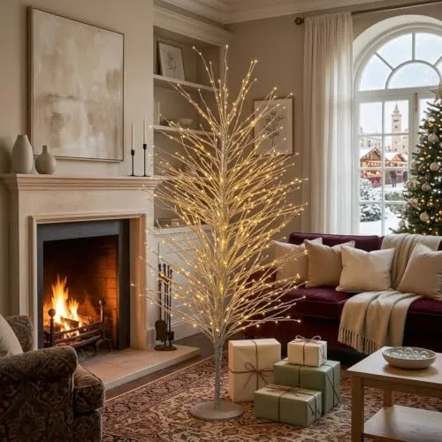 Giodicart Xmas Faggio 1500 Led albero luminoso oro 150 cm luce calda