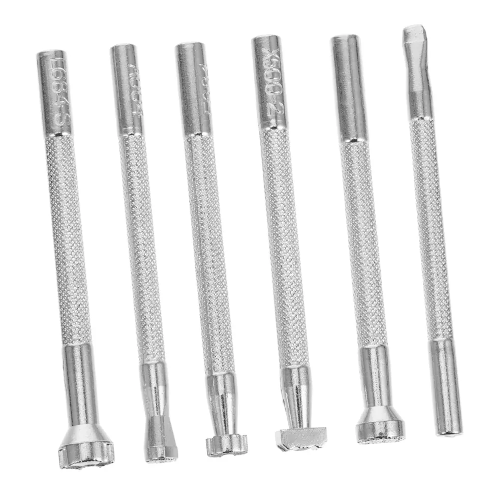 Angoily Timbri Pelle Lega Acciaio Kit Punzoni 6 Pezzi Intaglio