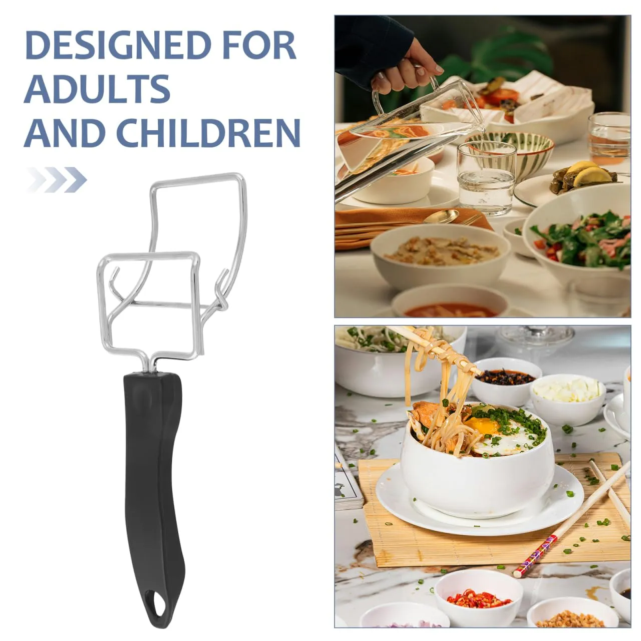 Angoily Pinza Piatti Caldi Cromata 20 cm Cucina