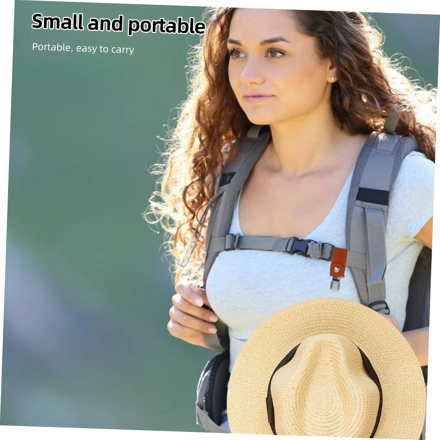 Angoily Clip per Cappello in PU 2 Pezzi Leggera da Viaggio