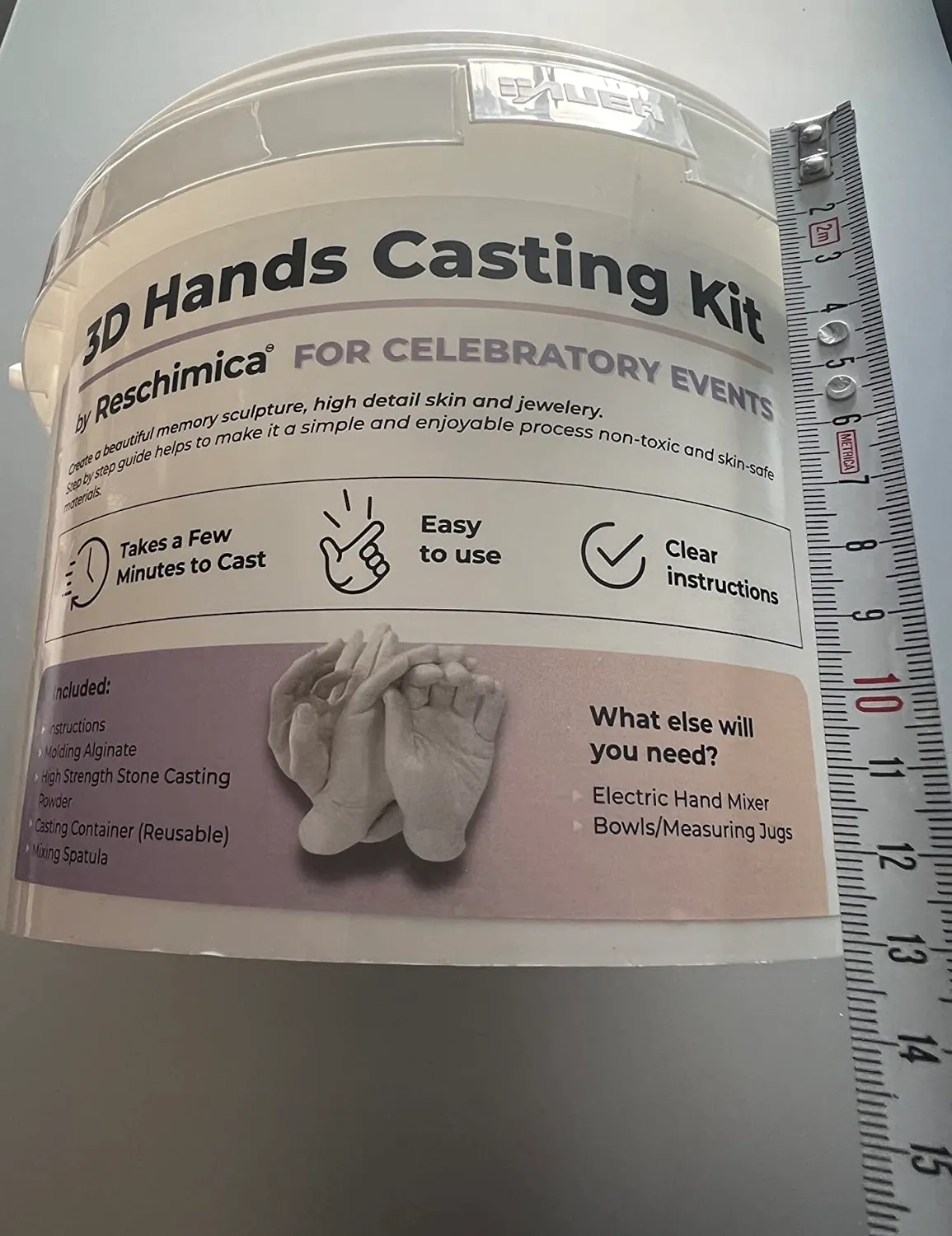 Reschimica Love Cast Kit Calco Mani Coppia Famiglia Alginato Gesso