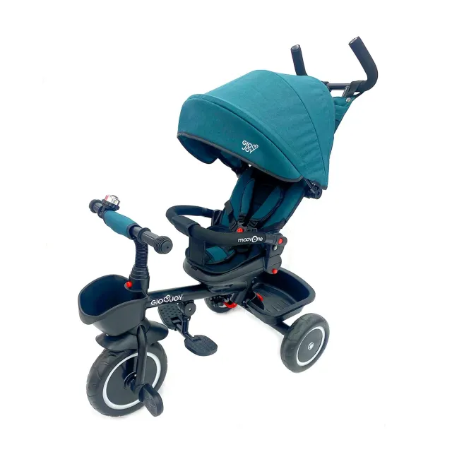Giodicart Moov-1 4-in-1 triciclo bambini verde blu con cinture