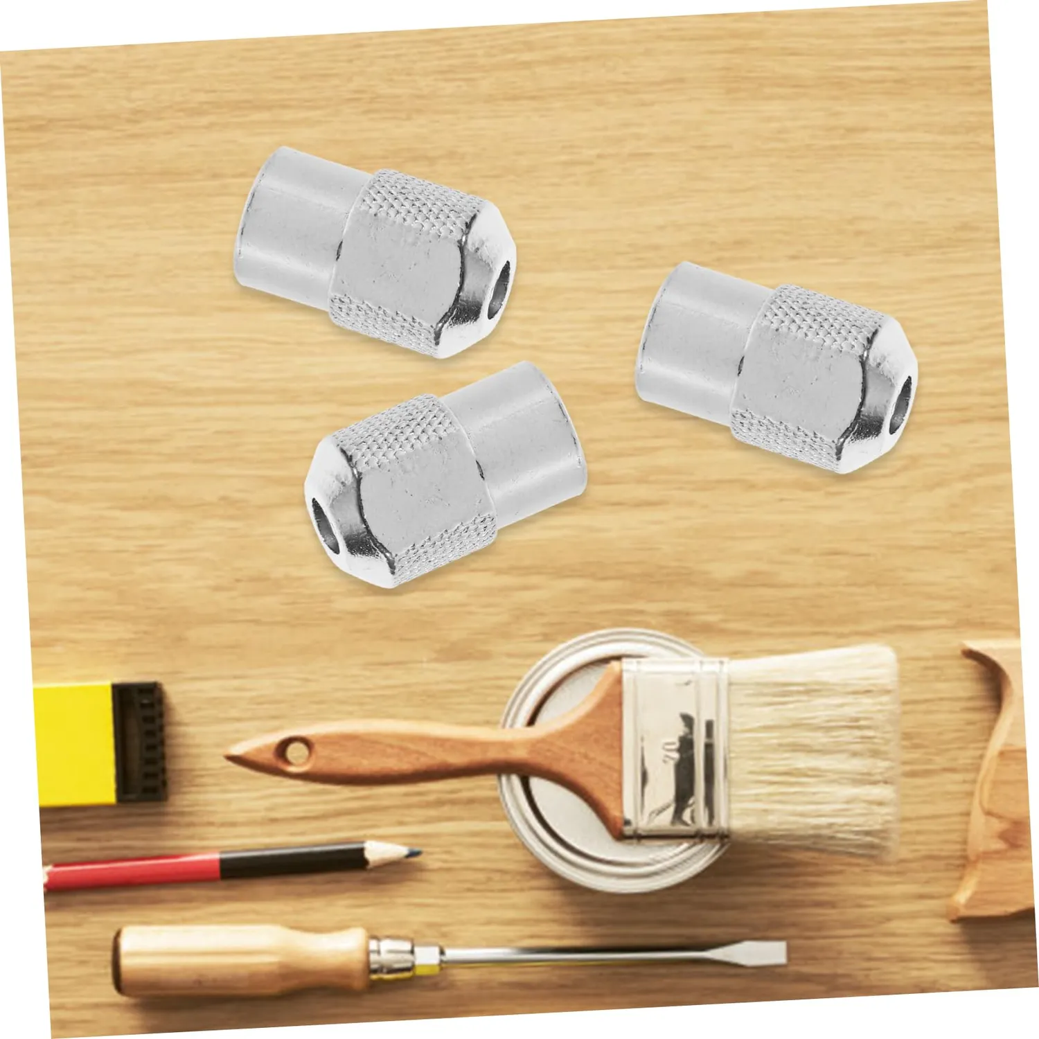 Angoily Dadi Argento M8x0.75 Lega Zinco Mandrino 5 Pezzi