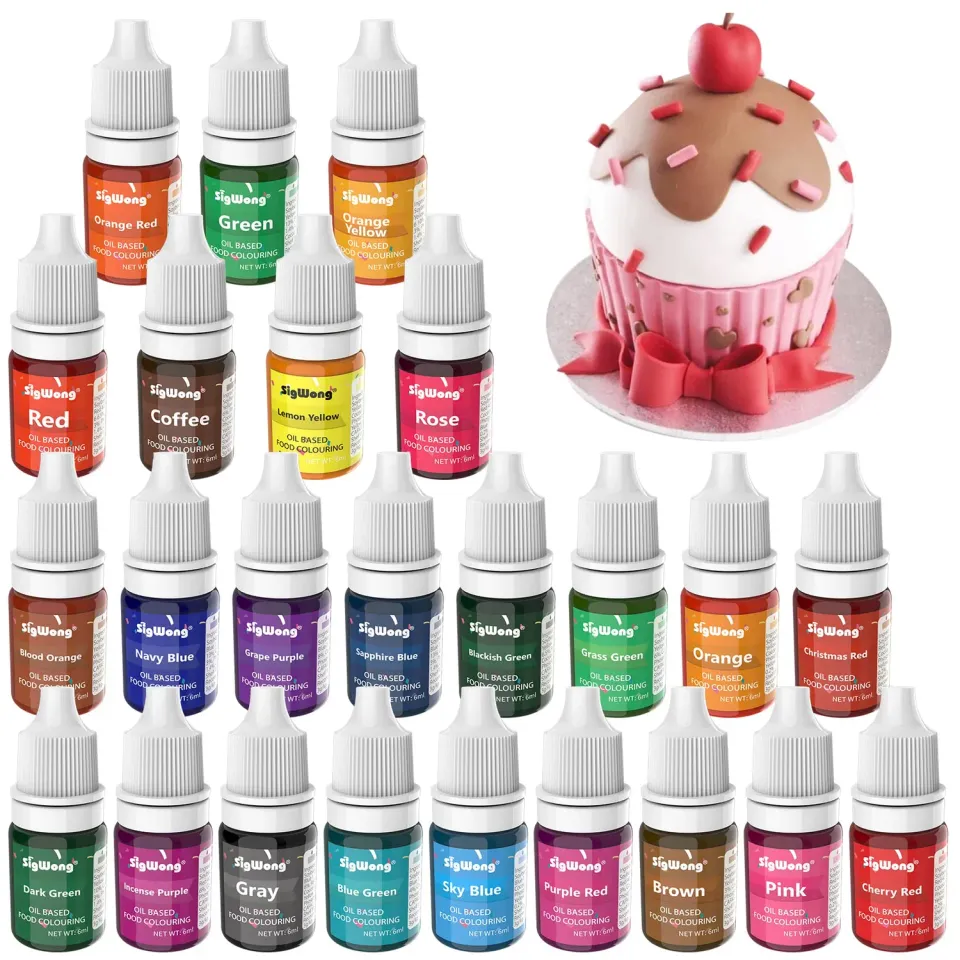 Sigwong Coloranti Alimentari Cioccolato 24pz Liposolubili Olio