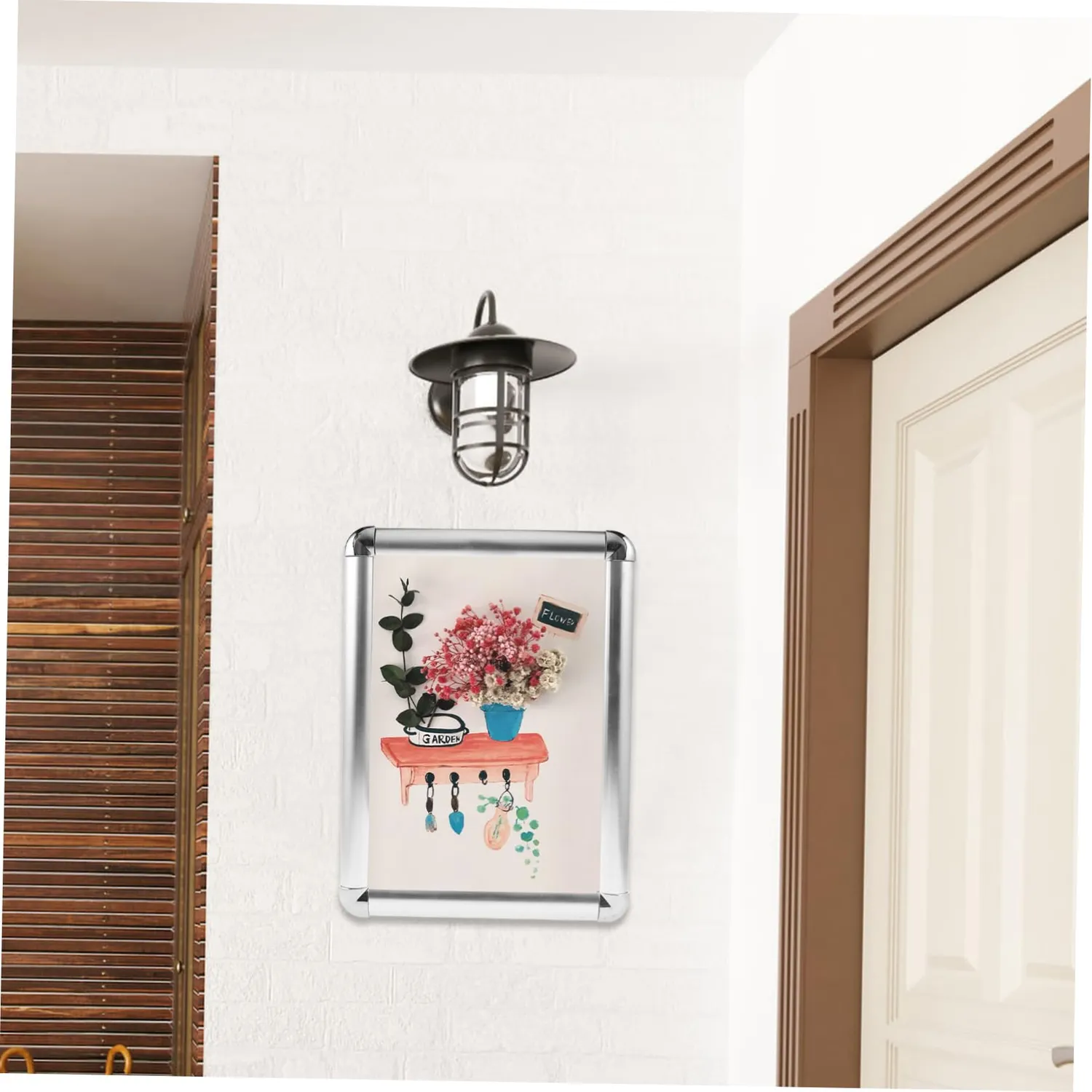 Angoily Cornice in Alluminio Argento per Poster Parete