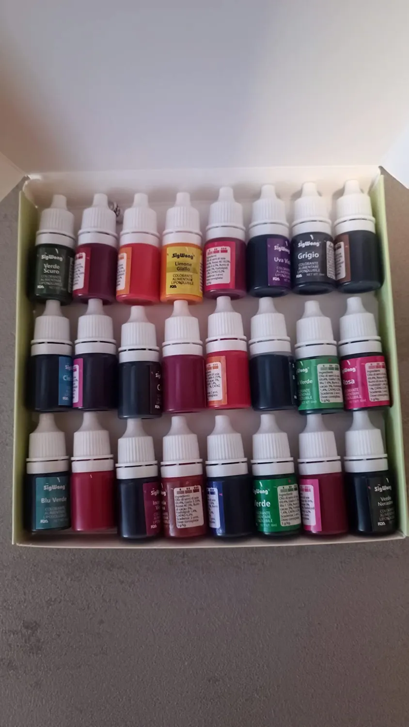 Sigwong Coloranti Alimentari Cioccolato 24pz Liposolubili Olio