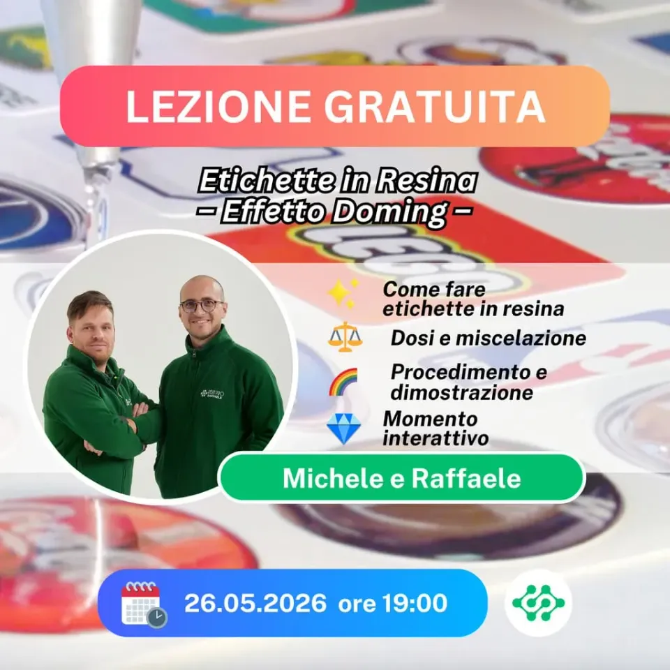 Naturesin Lezione etichette in resina effetto doming gratis