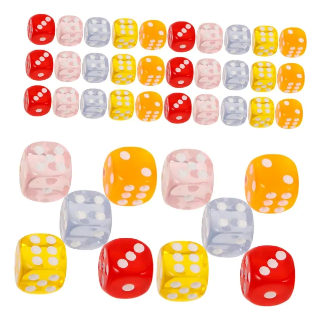 Angoily perline dado acrilico colorate 50 pezzi