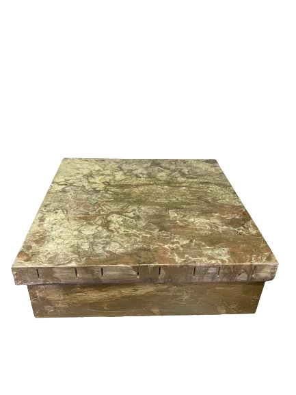Deco Foam Scatola Legno Pouring Craquelé 32x32 cm