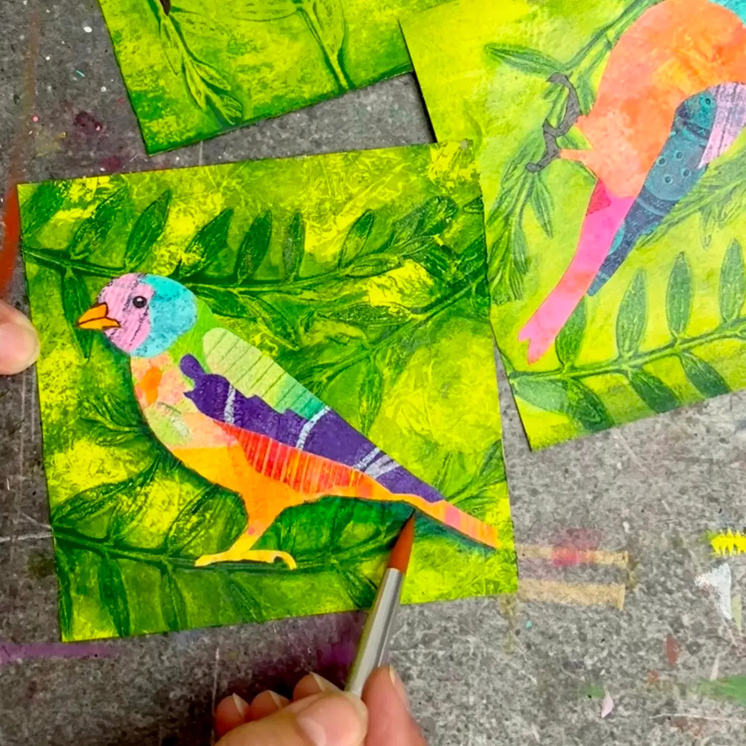 Gelli Arts Colors in Flight set collage piastra 6x6