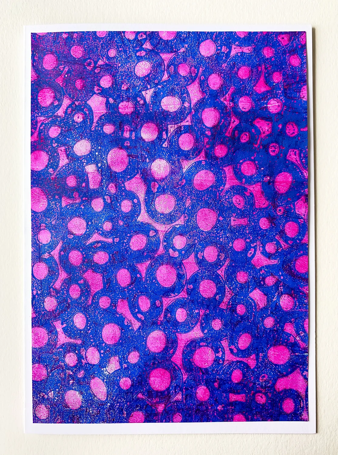 Gelli Arts stencil dot 5"x7" Marsha Valk mylar