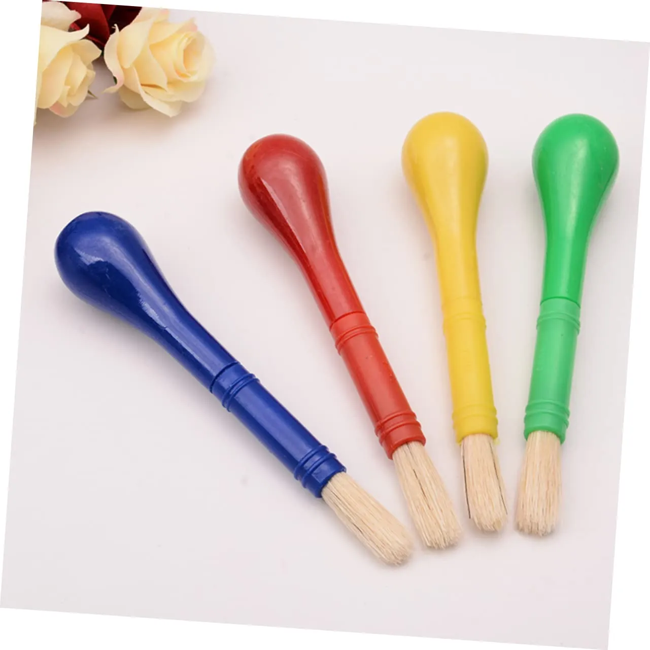 Angoily pennelli pittura bambini 4 pezzi nylon colorati