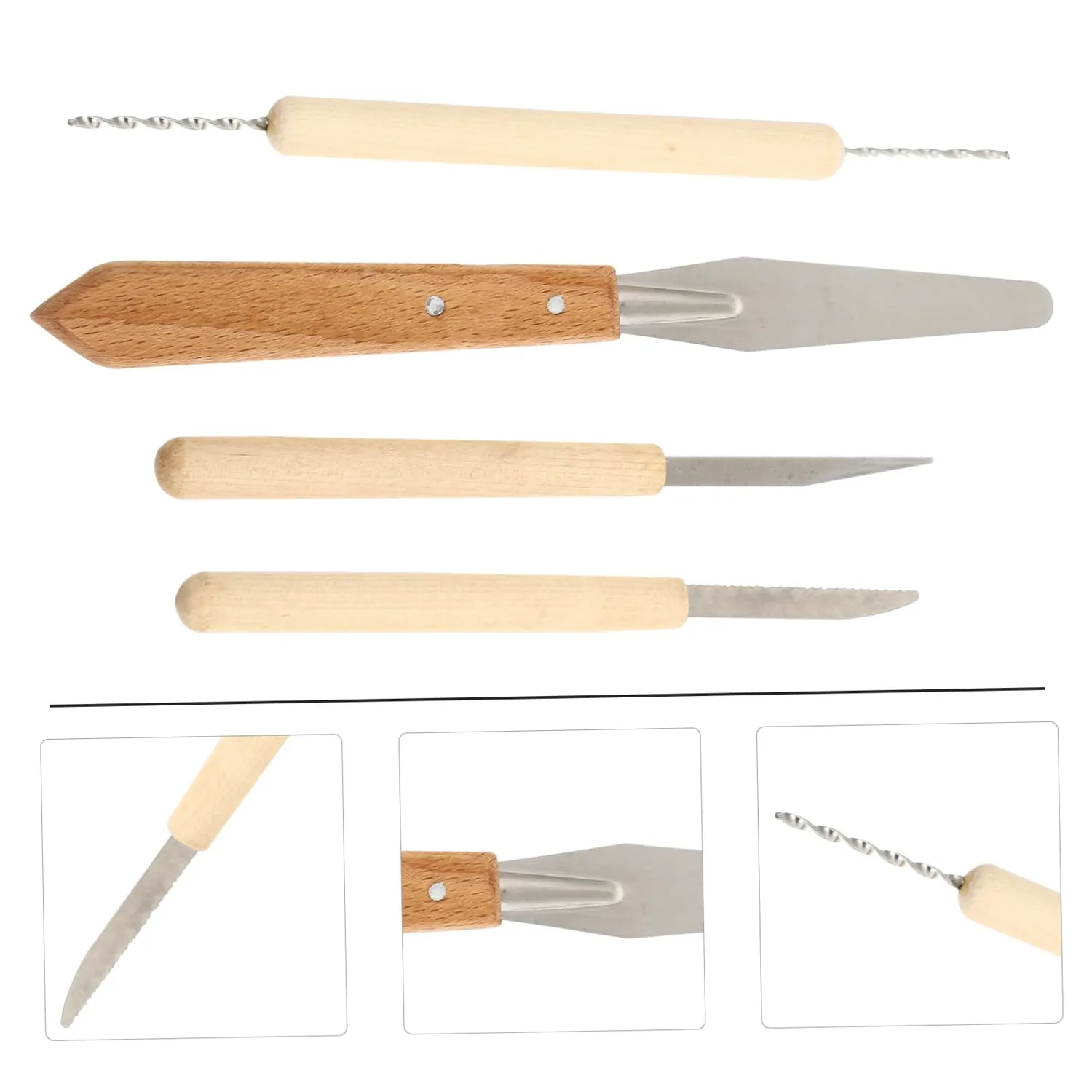 Angoily Strumento Intaglio Argilla kit ceramica 1 set marrone