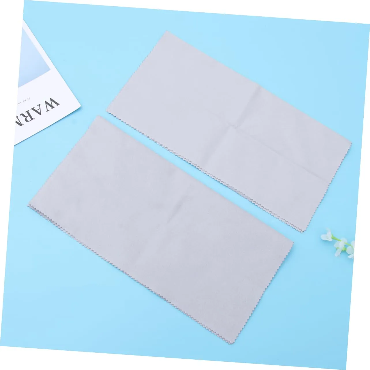 Angoily Panno Argento Microfibra Nero 30x30 cm 2 Pezzi