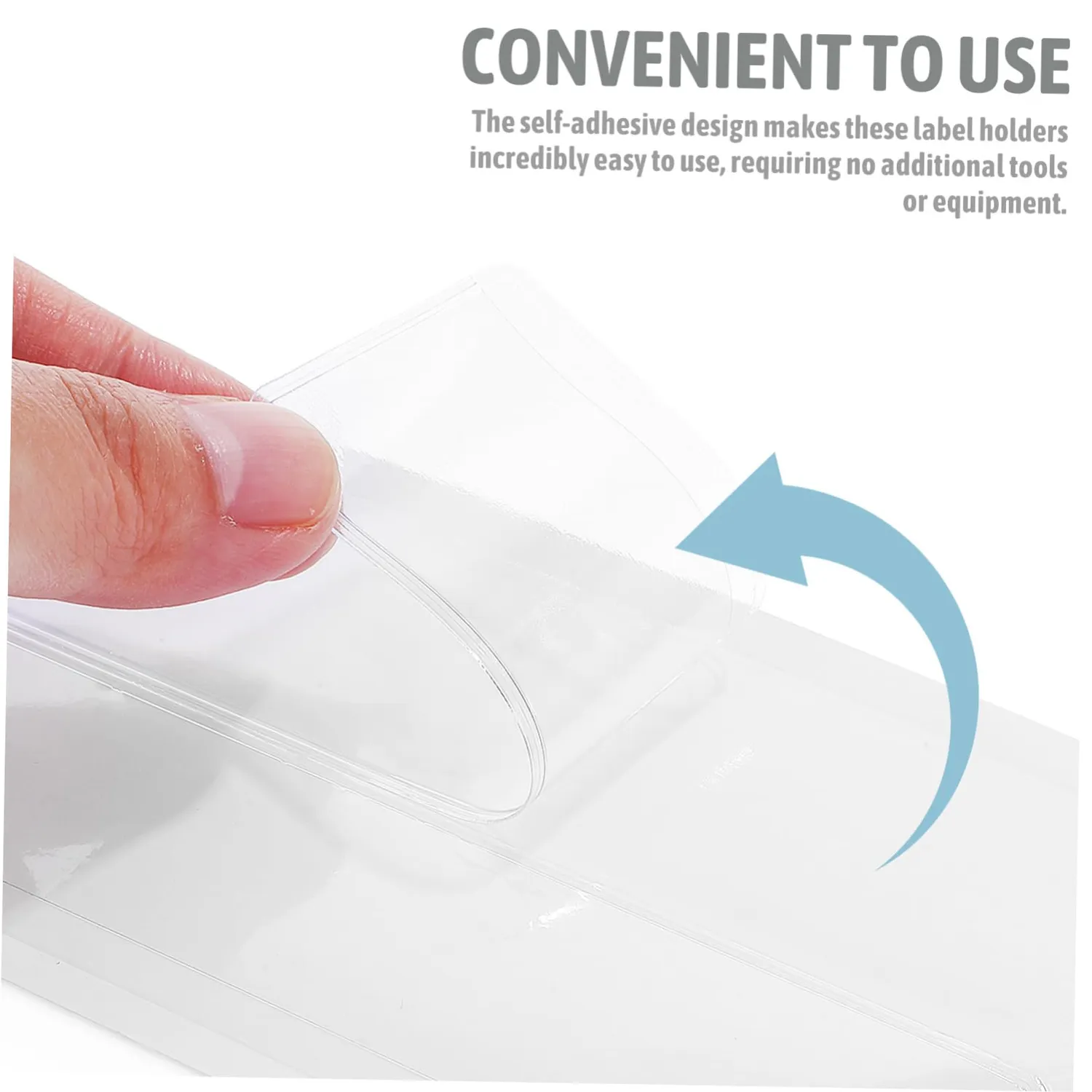 Angoily Porta Etichette PVC Trasparenti 60 Pezzi 11x3 cm