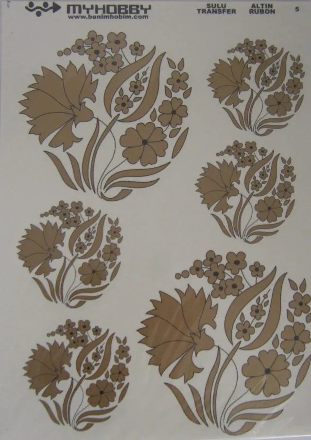 Deco Foam 5 carta di riso transfer oro 25x35