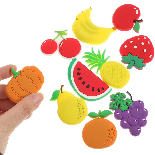 Angoily magneti frigo frutta 10 pezzi calamite colorate bambini