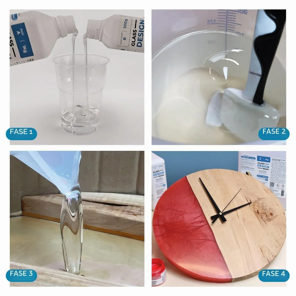 Reschimica Glass Design Resin resina epossidica 1,3 kg