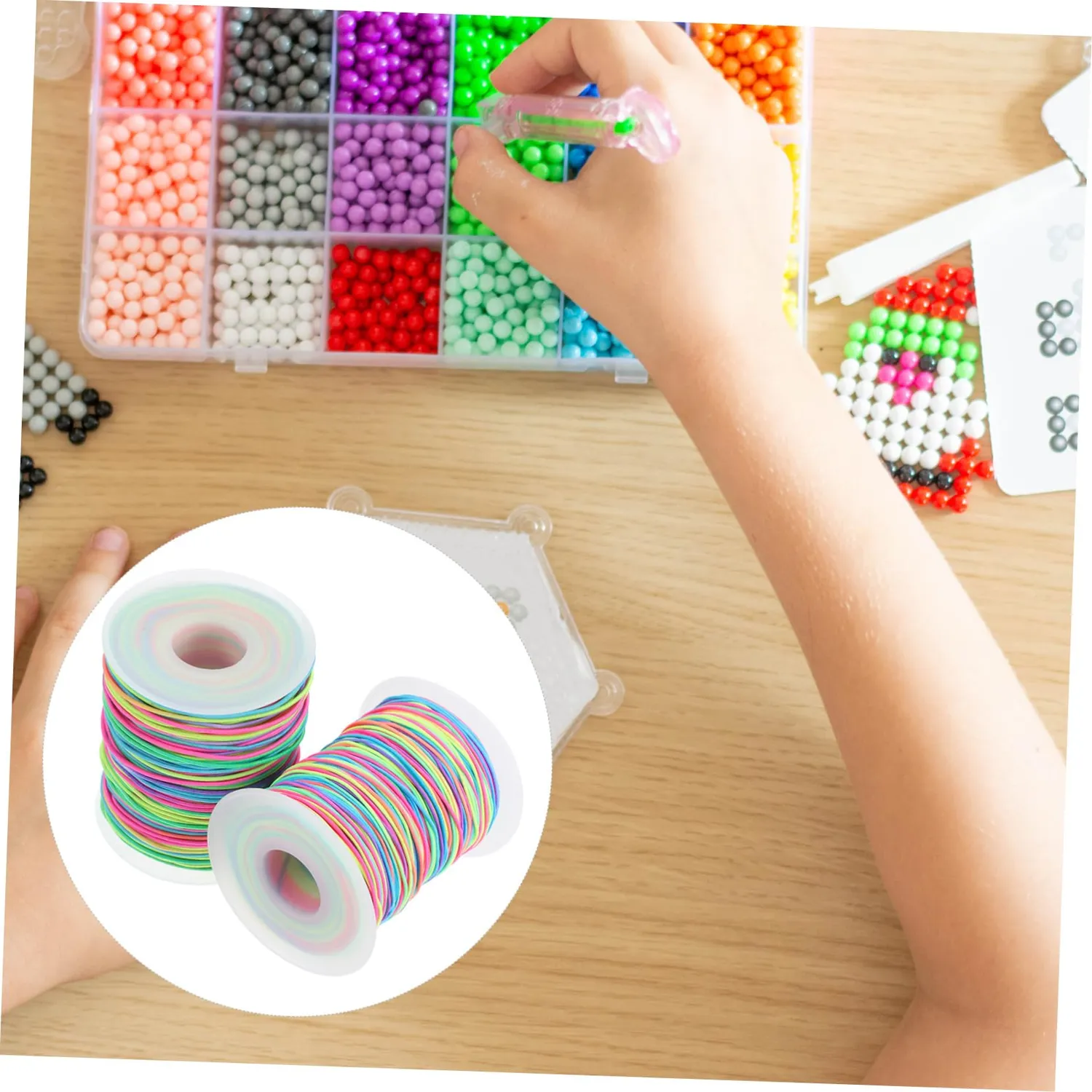 Angoily Filo Elastico Braccialetti Colorato 2 Pezzi Bijoux
