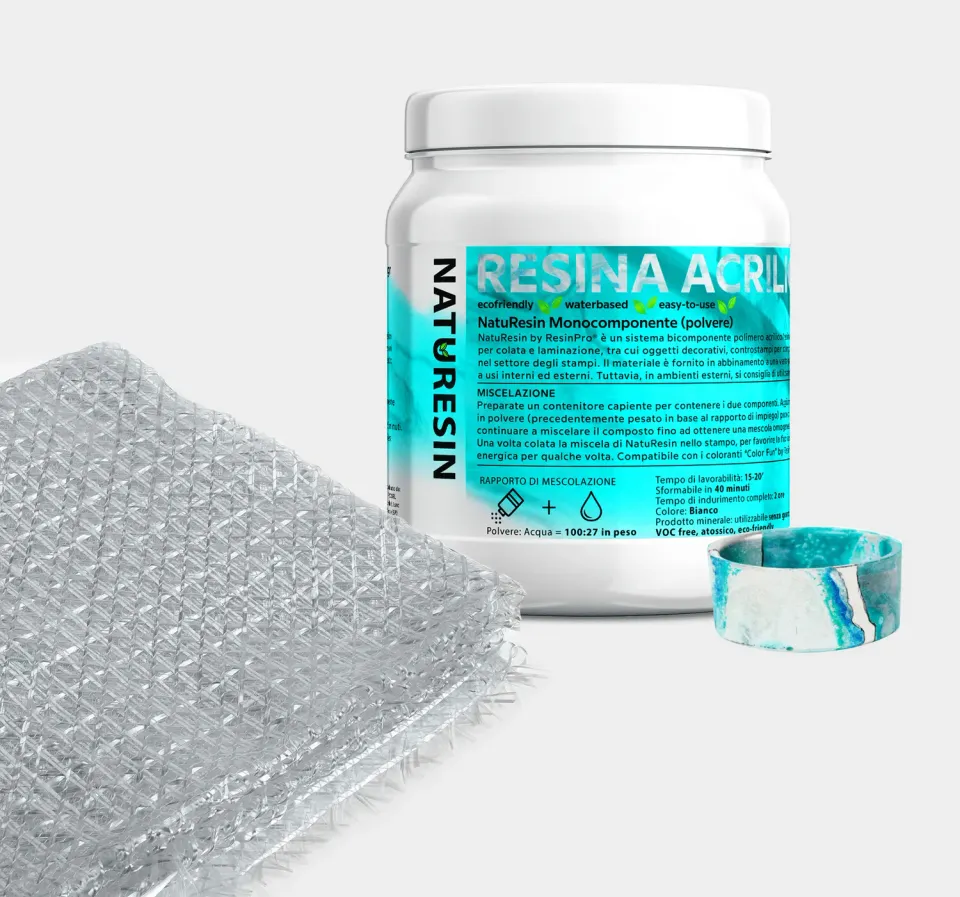 Naturesin NatuResin resina acrilica kit fibra vetro 1 kg alta durezza
