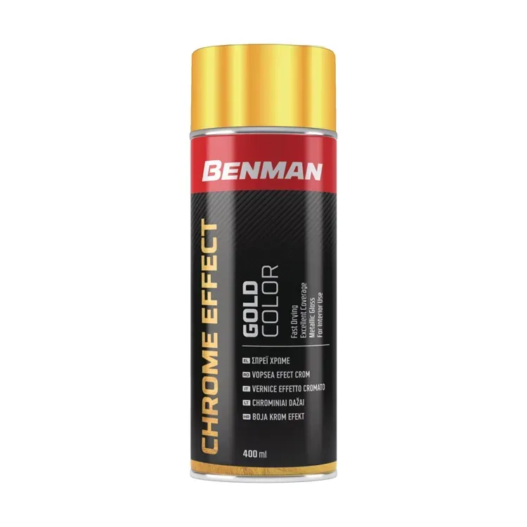 Benman Chrome Effect vernice spray oro 400ml effetto cromato