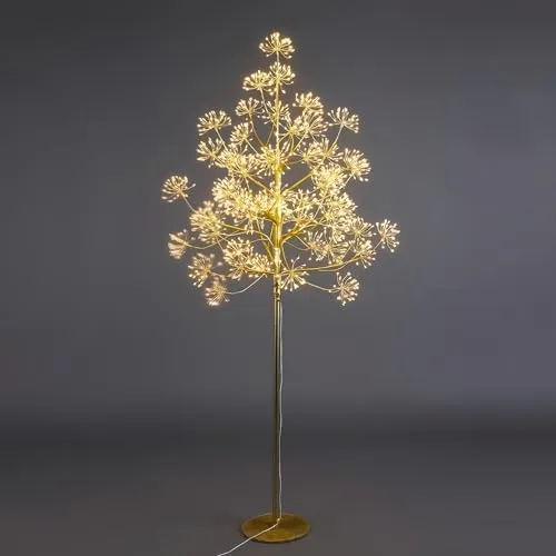 Giodicart Faggio albero Natale luminoso 180 cm oro 1568 LED