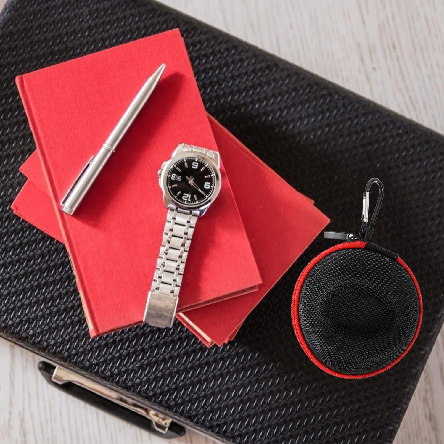 Angoily custodia orologio viaggio singola nera antiurto