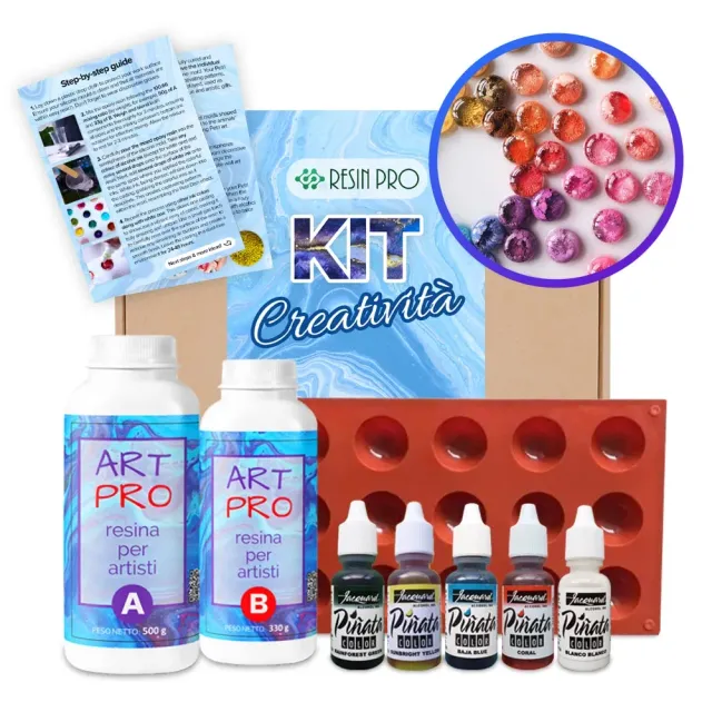 Naturesin kit Petri Dish resina 830 g 5 colori alcool