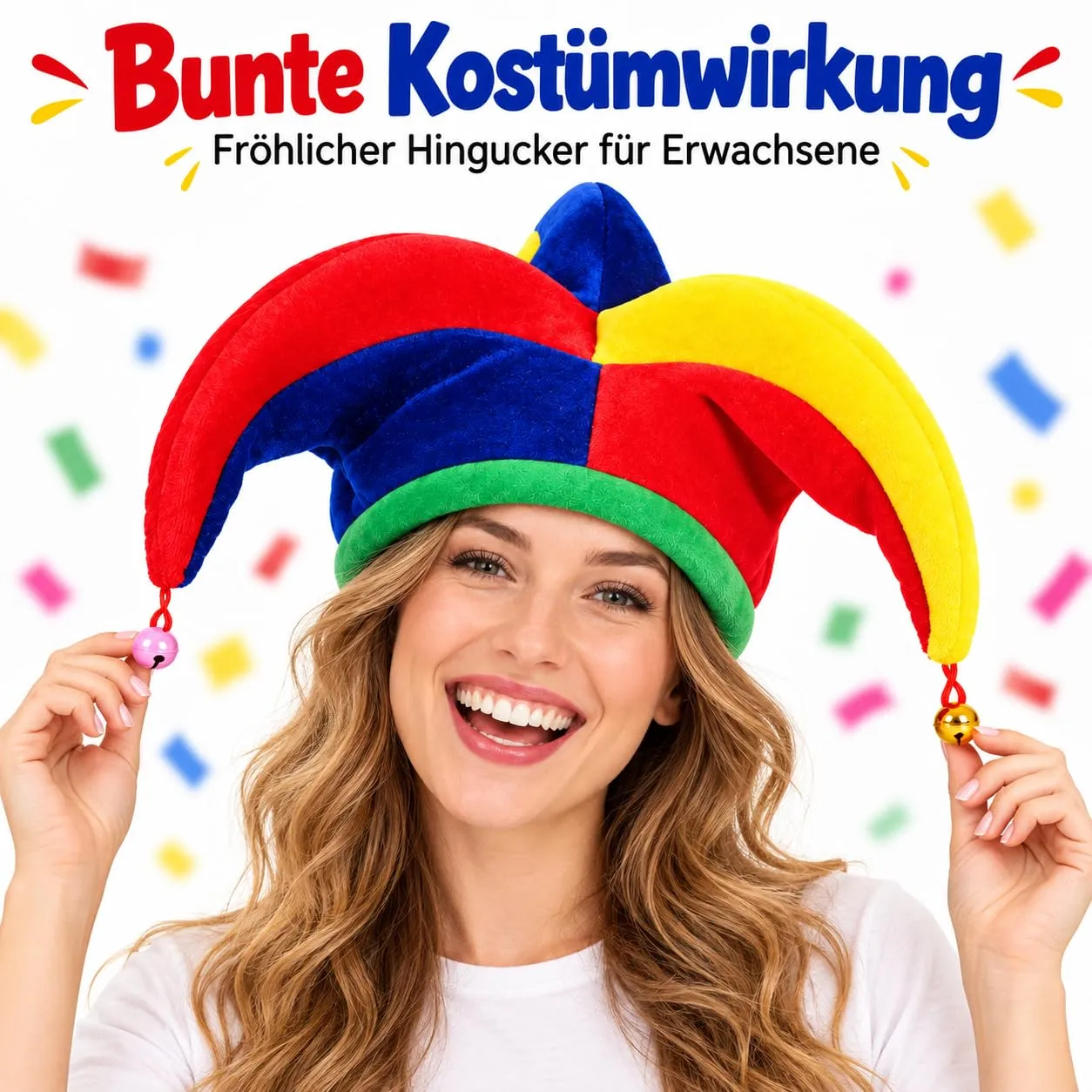 Angoily Cappello Giullare Triangolare Sonagli Adulto