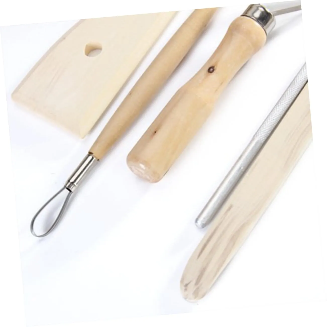 Angoily attrezzi ceramica legno metallo 8 pezzi argilla