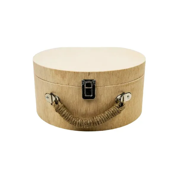 Deco Foam 010 cappelliera legno con manico 30x28x13cm