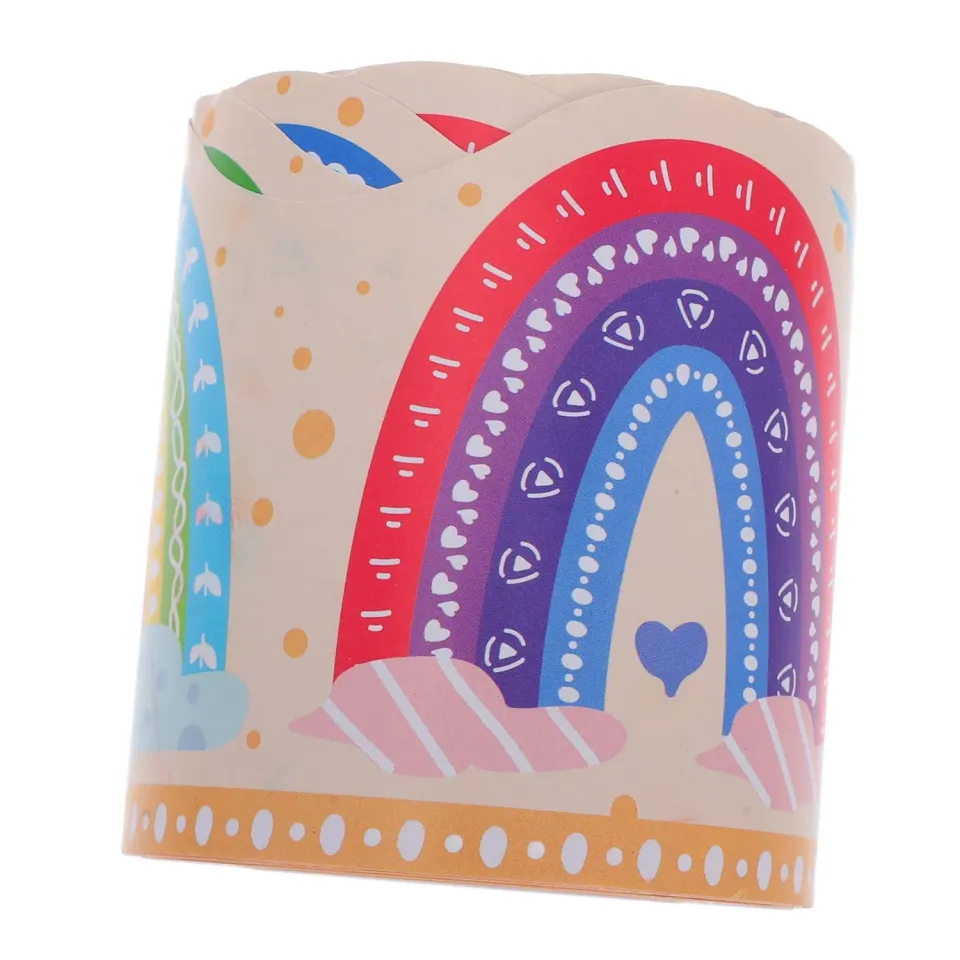 Angoily bordo arcobaleno bacheca rotolo carta patinata pastello