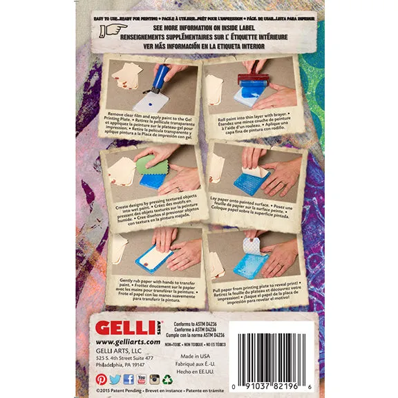 Gelli Arts piastra gel 3x5" 8x13 cm piccola riutilizzabile