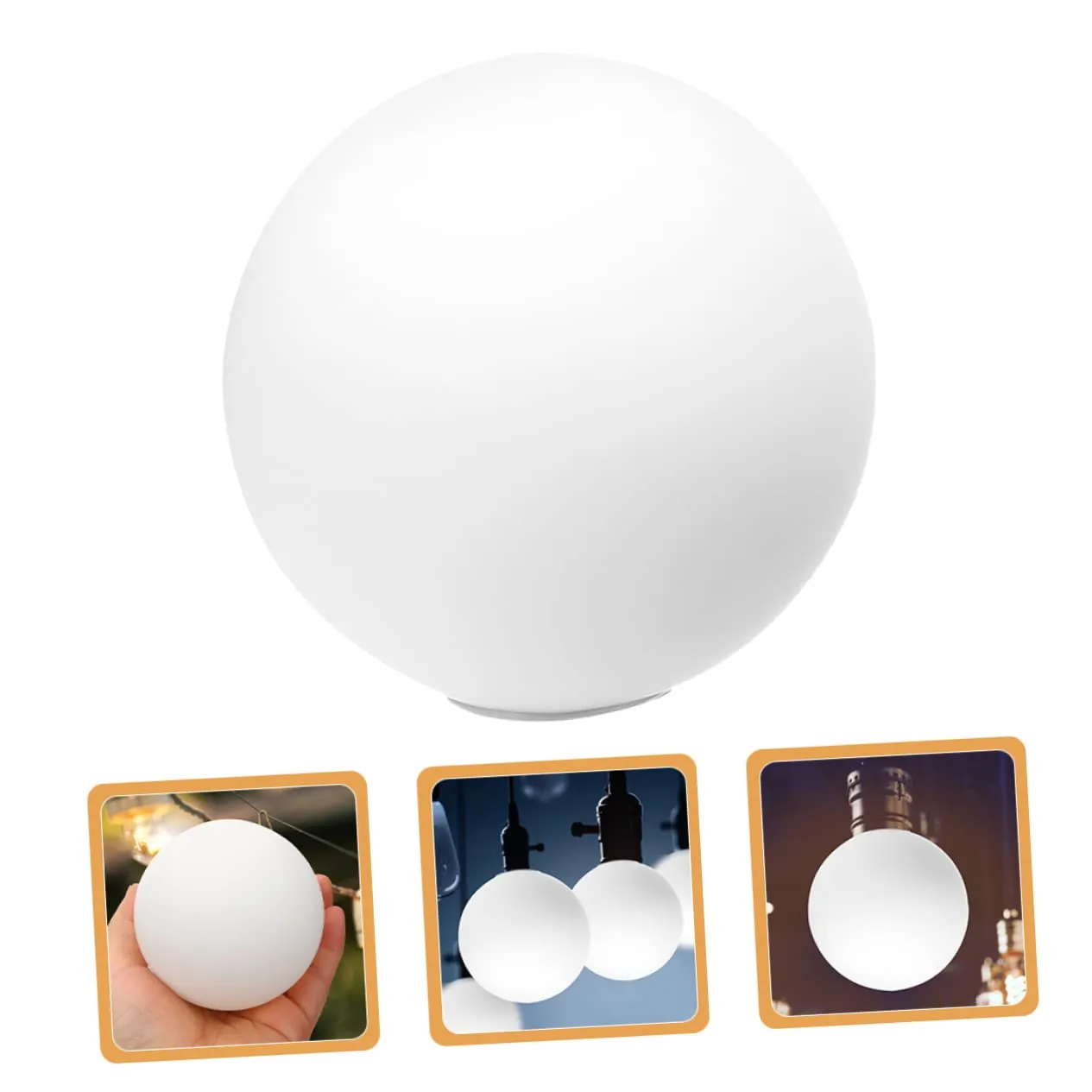 Angoily paralume globo bianco 8 cm acrilico G9