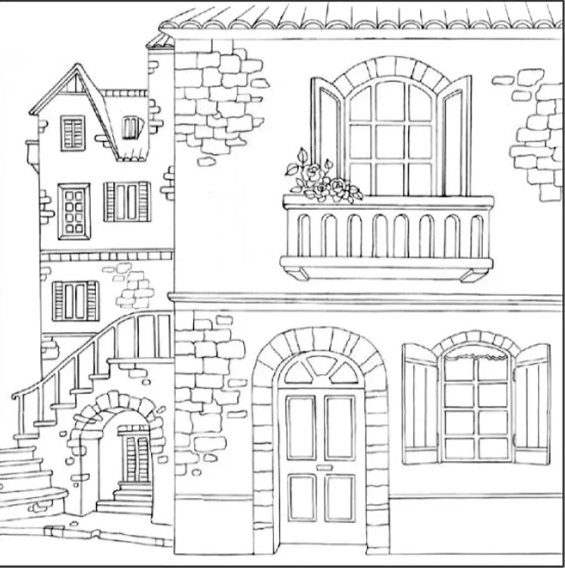 Deco Foam 5002375 carta di riso case 50x50 cm foglio decoupage