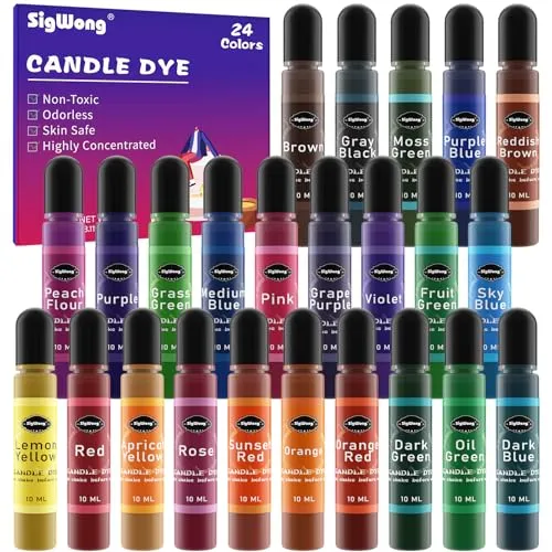 Sigwong tintura liquida per candele 24 colori 10 ml assortiti
