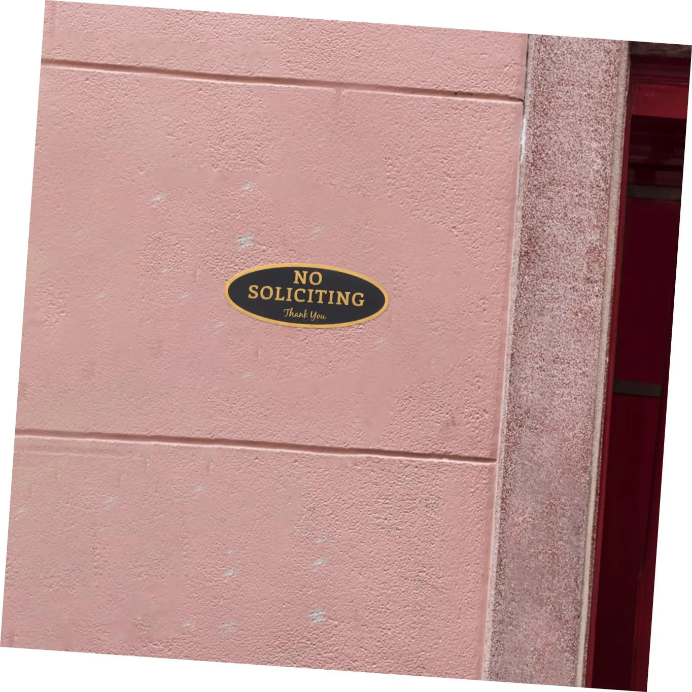 Angoily Cartello No Soliciting Acrilico Oro 2 Pezzi