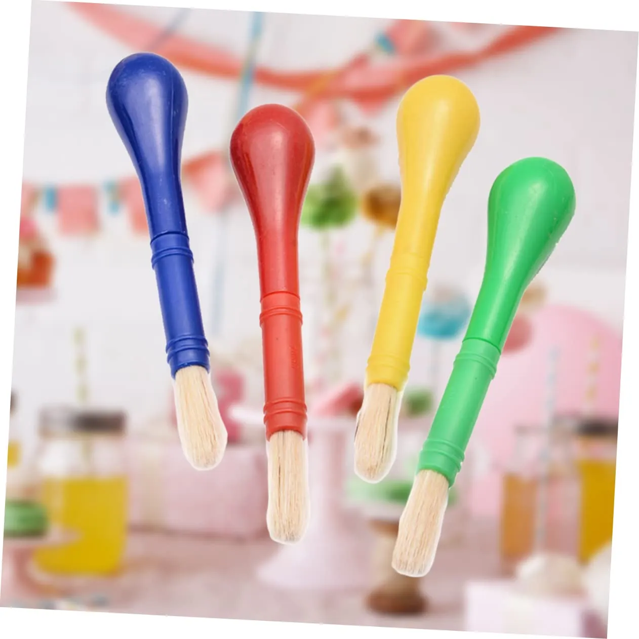 Angoily pennelli pittura bambini 4 pezzi nylon colorati