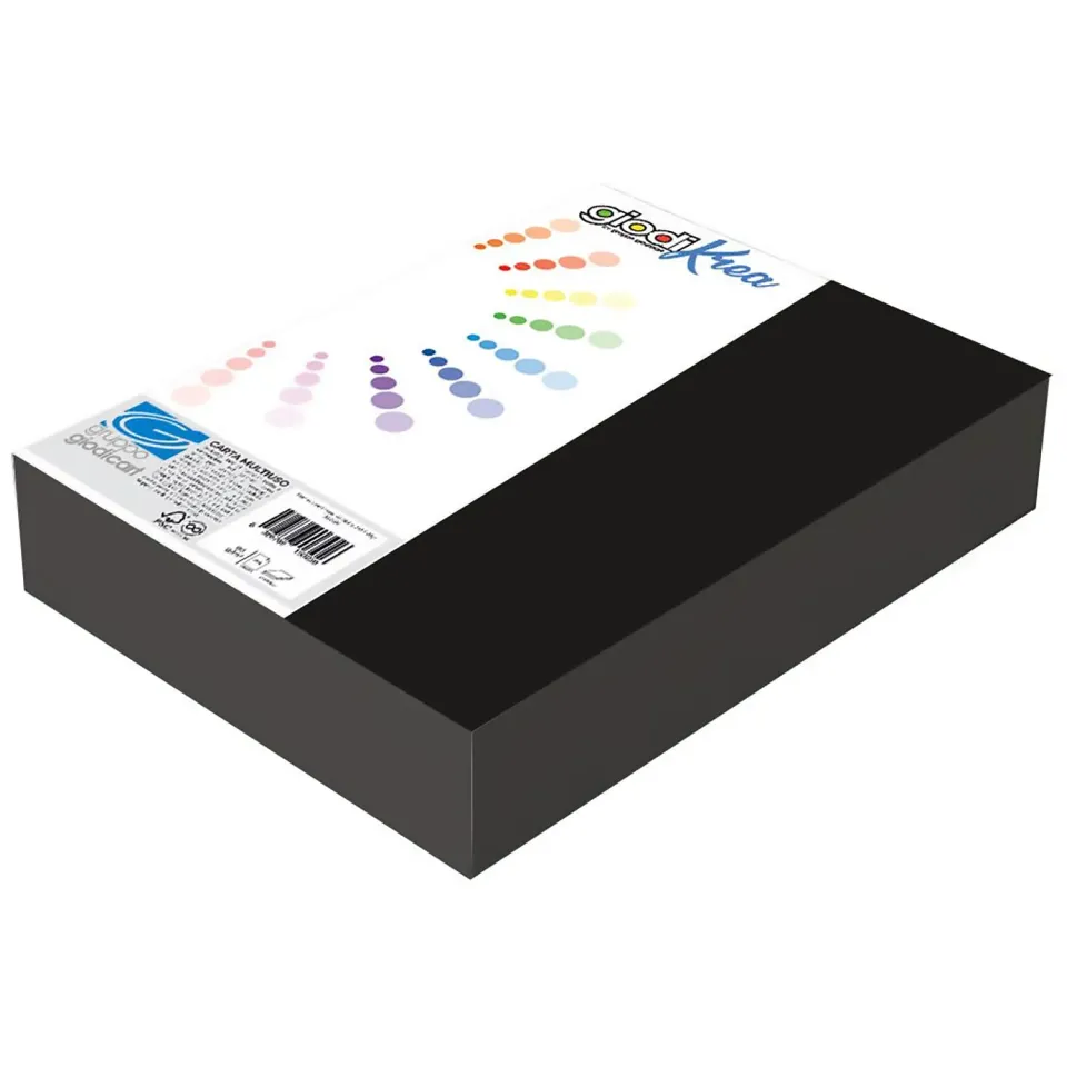 Giodicart Giodikrea A4 cartoncino nero 220 g 50 fogli