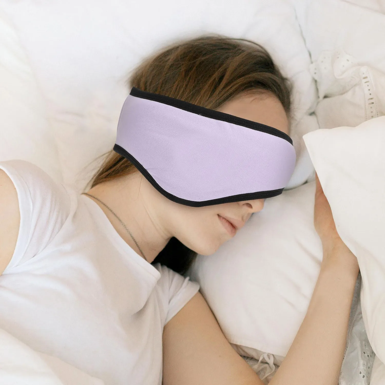 Angoily Paraorecchie Sonno Nero Strappo Cotone
