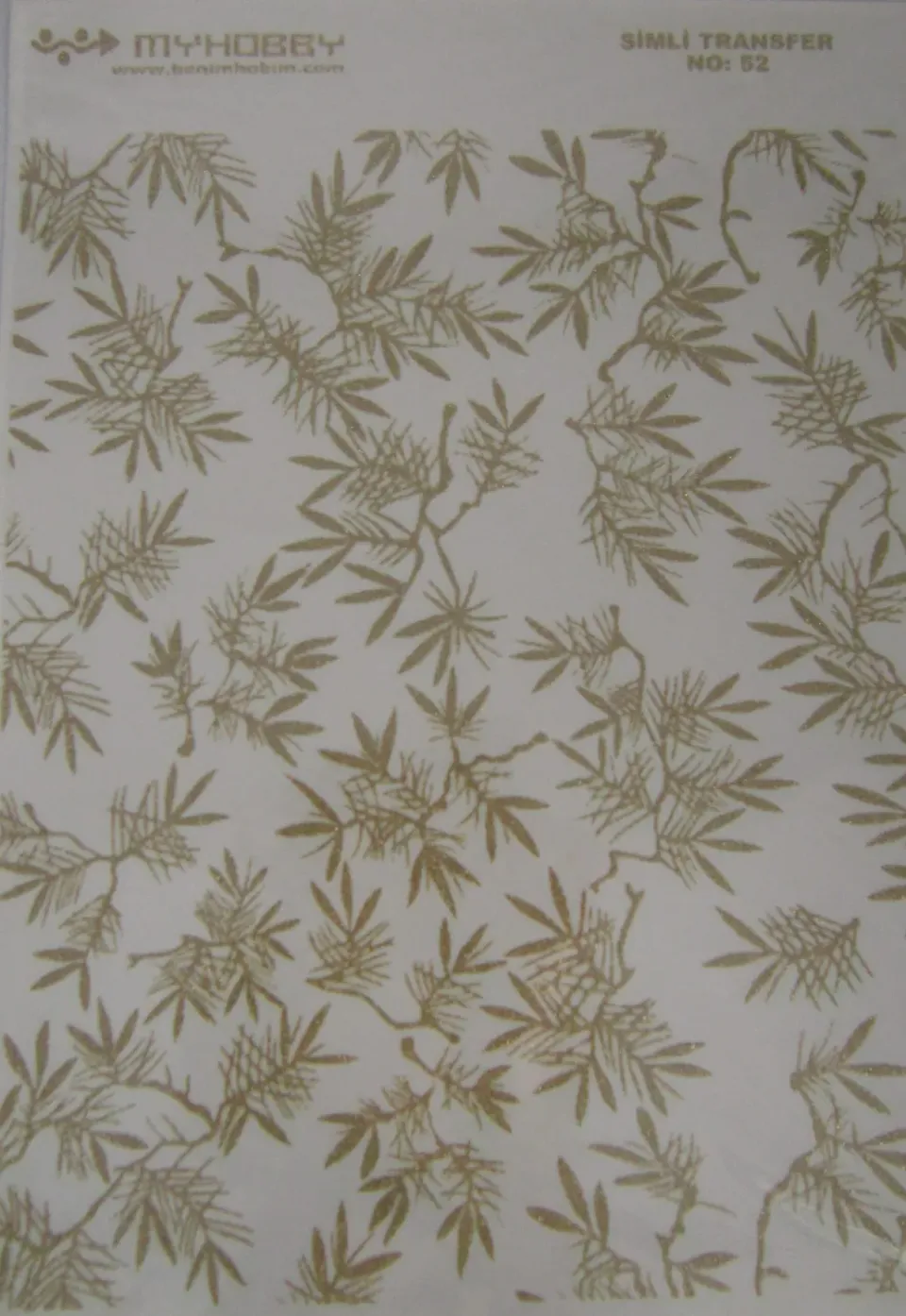 Deco Foam 52 carta riso transfer oro 25x35 cm