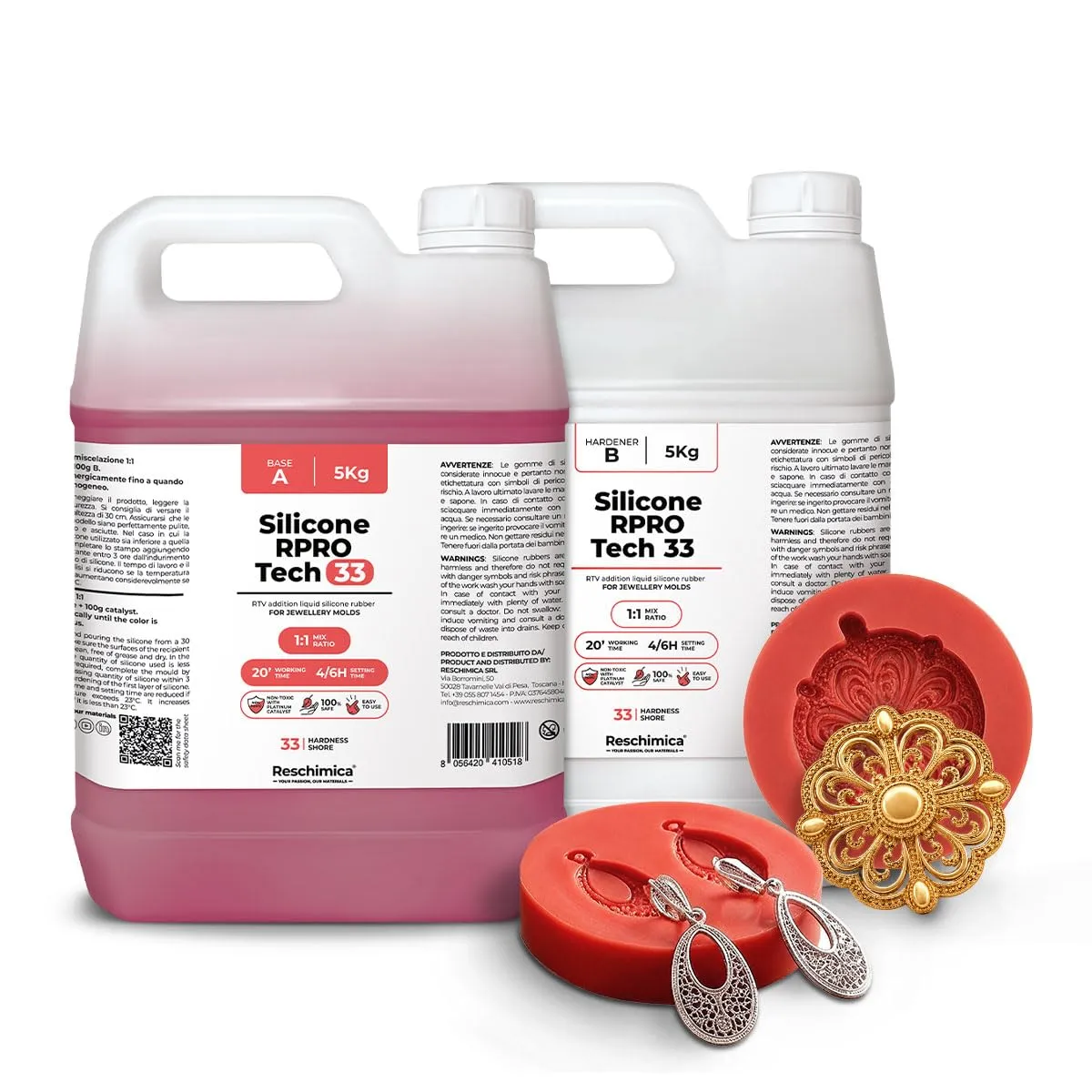Reschimica R Pro Tech 33 Gomma Siliconica Stampi 500 g 350°C