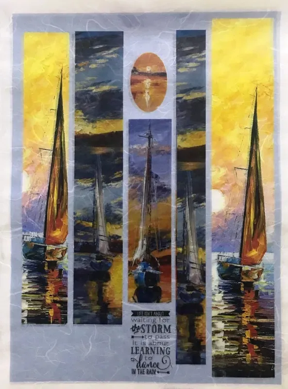 Deco Foam NCF-297 carta di riso decoupage A3 floreale