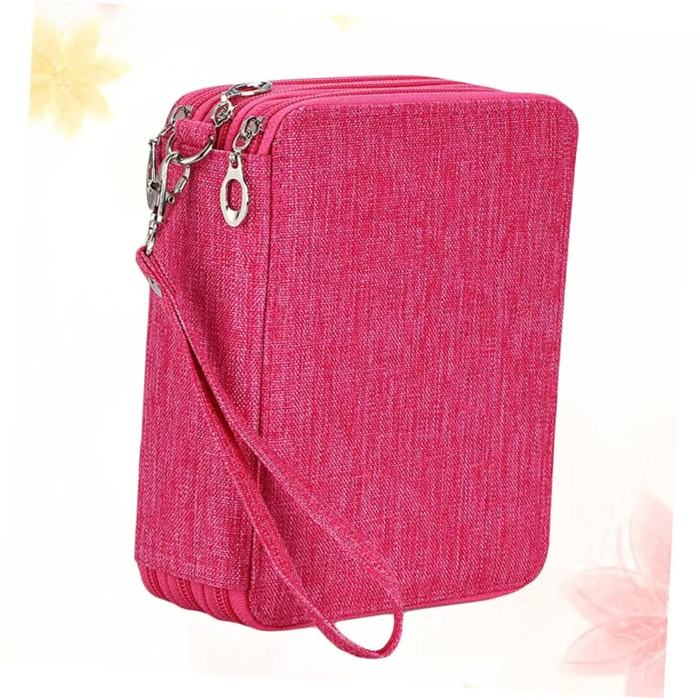 Angoily astuccio oxford roseo 3 scomparti 78 posti