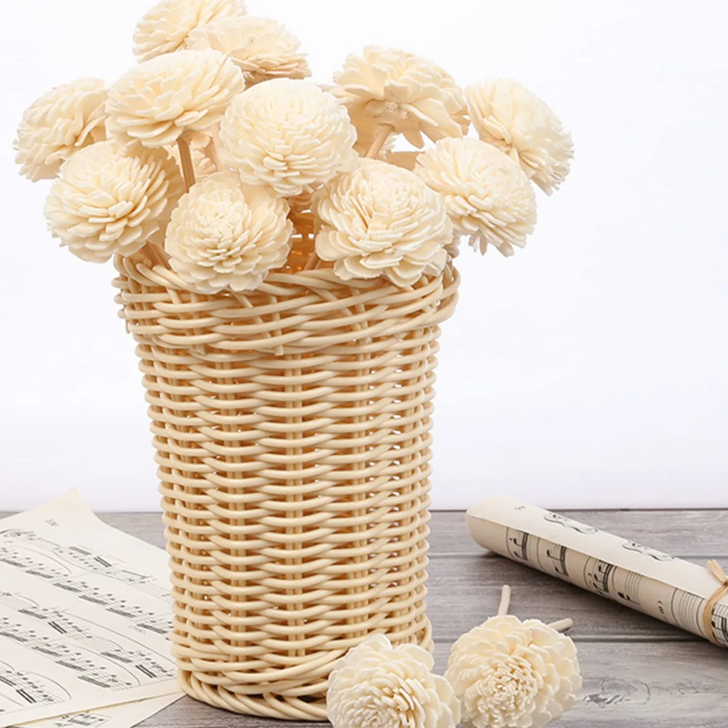 Angoily bastoncini rattan diffusore 10 pezzi bianchi 22 cm