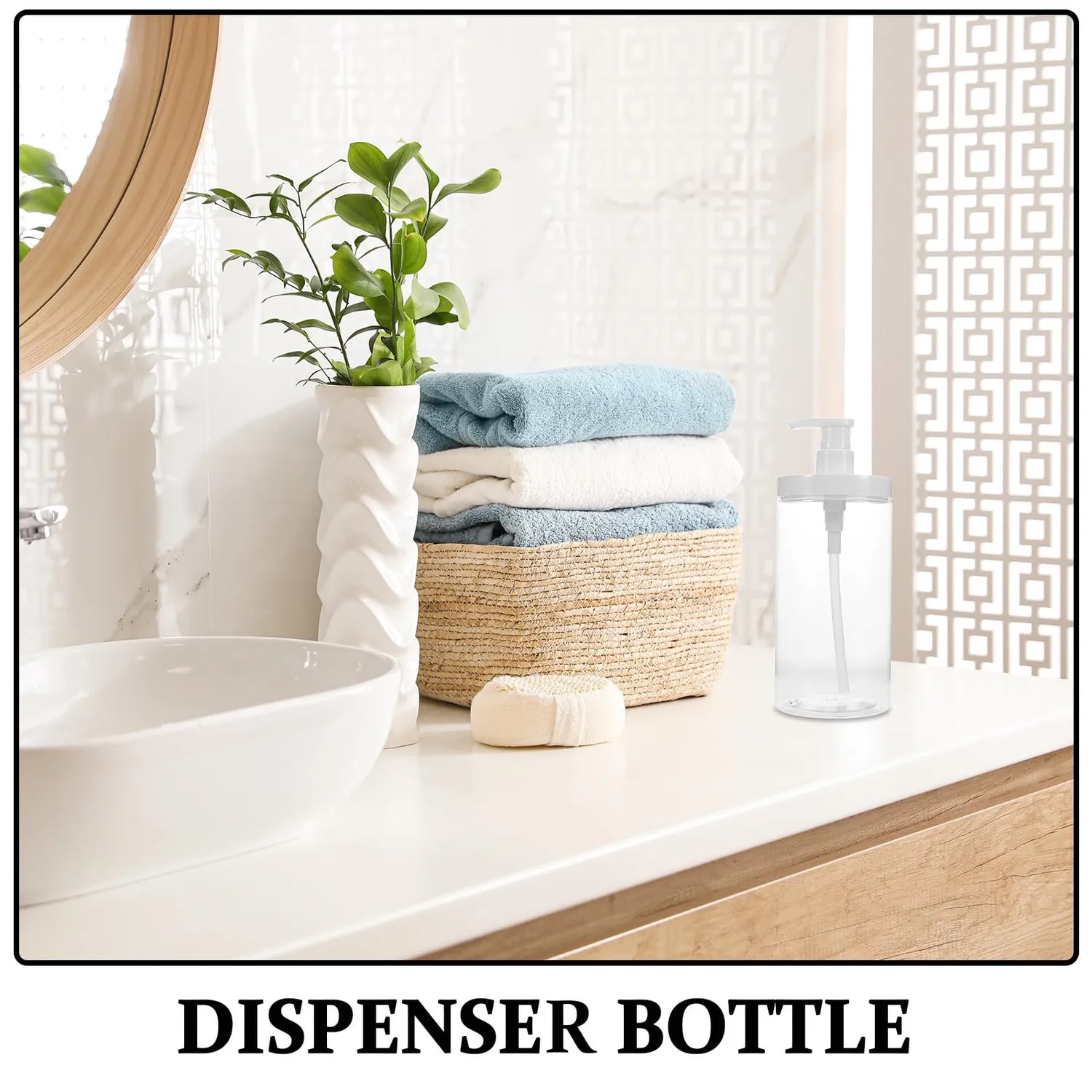 Angoily Flacone Dosatore Pompa Trasparente 1000ml