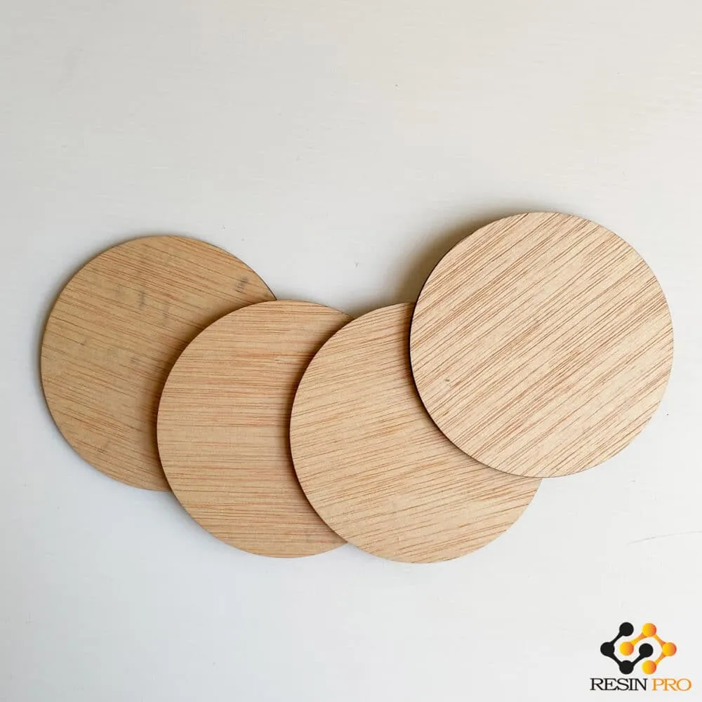 Naturesin set 4 sottobicchieri legno tondi 10,5 cm
